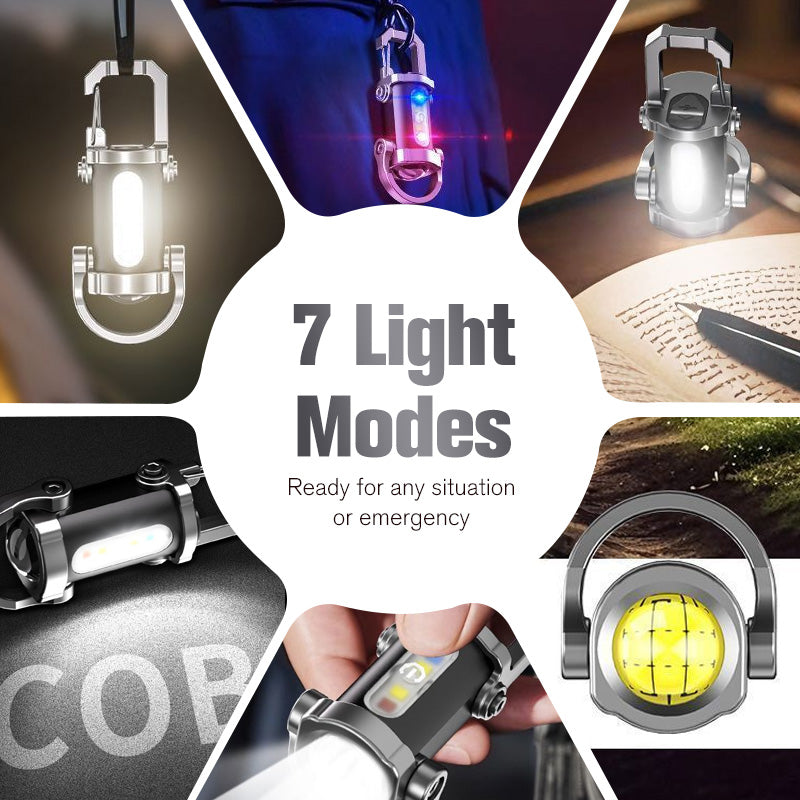 🎁Portable Rechargeable Bright Keychain Flashlight🥰.✨Rechargeable, high-brightness lighting, and emergency power during outages. Mini power bank suitable for a variety of scenarios, including home, travel, and camping.