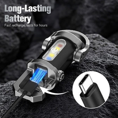 🎁Portable Rechargeable Bright Keychain Flashlight🥰.✨Rechargeable, high-brightness lighting, and emergency power during outages. Mini power bank suitable for a variety of scenarios, including home, travel, and camping.