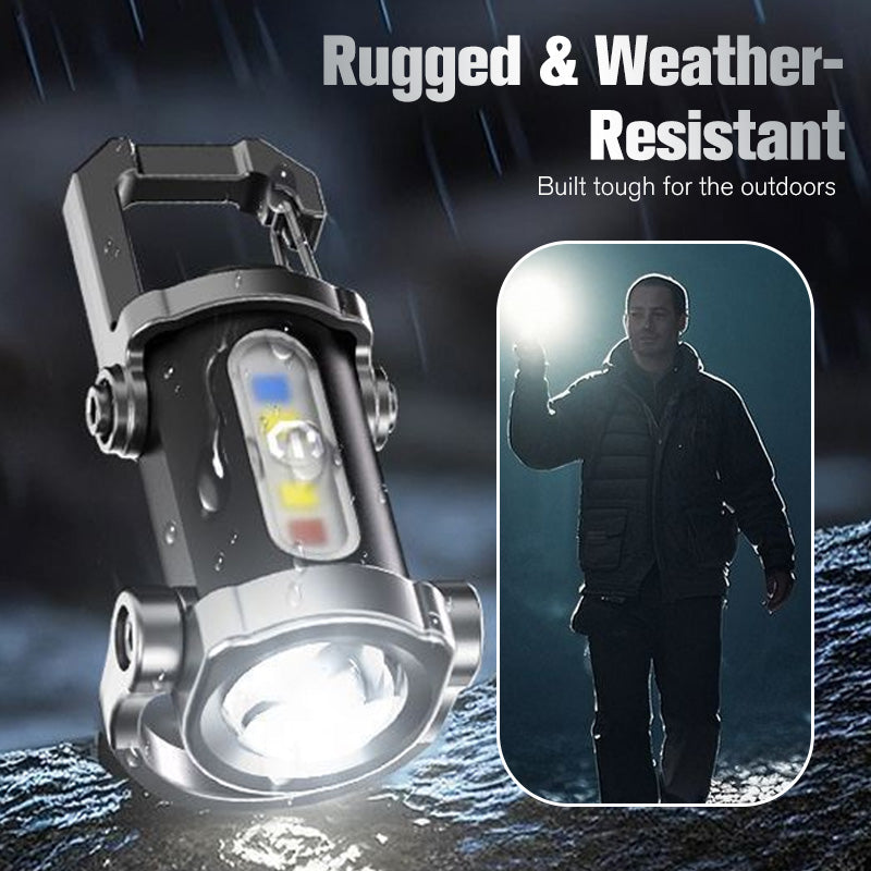🎁Portable Rechargeable Bright Keychain Flashlight🥰.✨Rechargeable, high-brightness lighting, and emergency power during outages. Mini power bank suitable for a variety of scenarios, including home, travel, and camping.