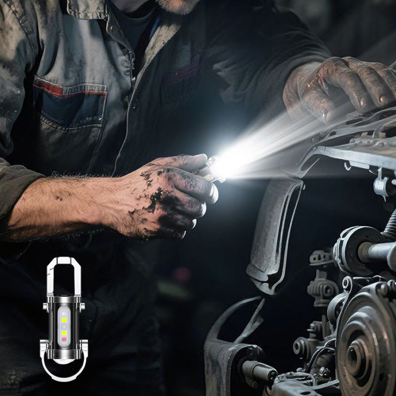 🎁Portable Rechargeable Bright Keychain Flashlight🥰.✨Rechargeable, high-brightness lighting, and emergency power during outages. Mini power bank suitable for a variety of scenarios, including home, travel, and camping.