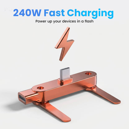 Fast Charging Adapter with 360° Foldable Phone Stand