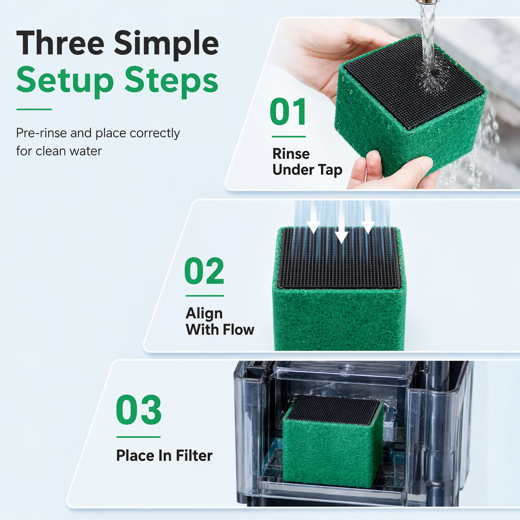 Activated Carbon Filter Cube for Aquarium Water Purification