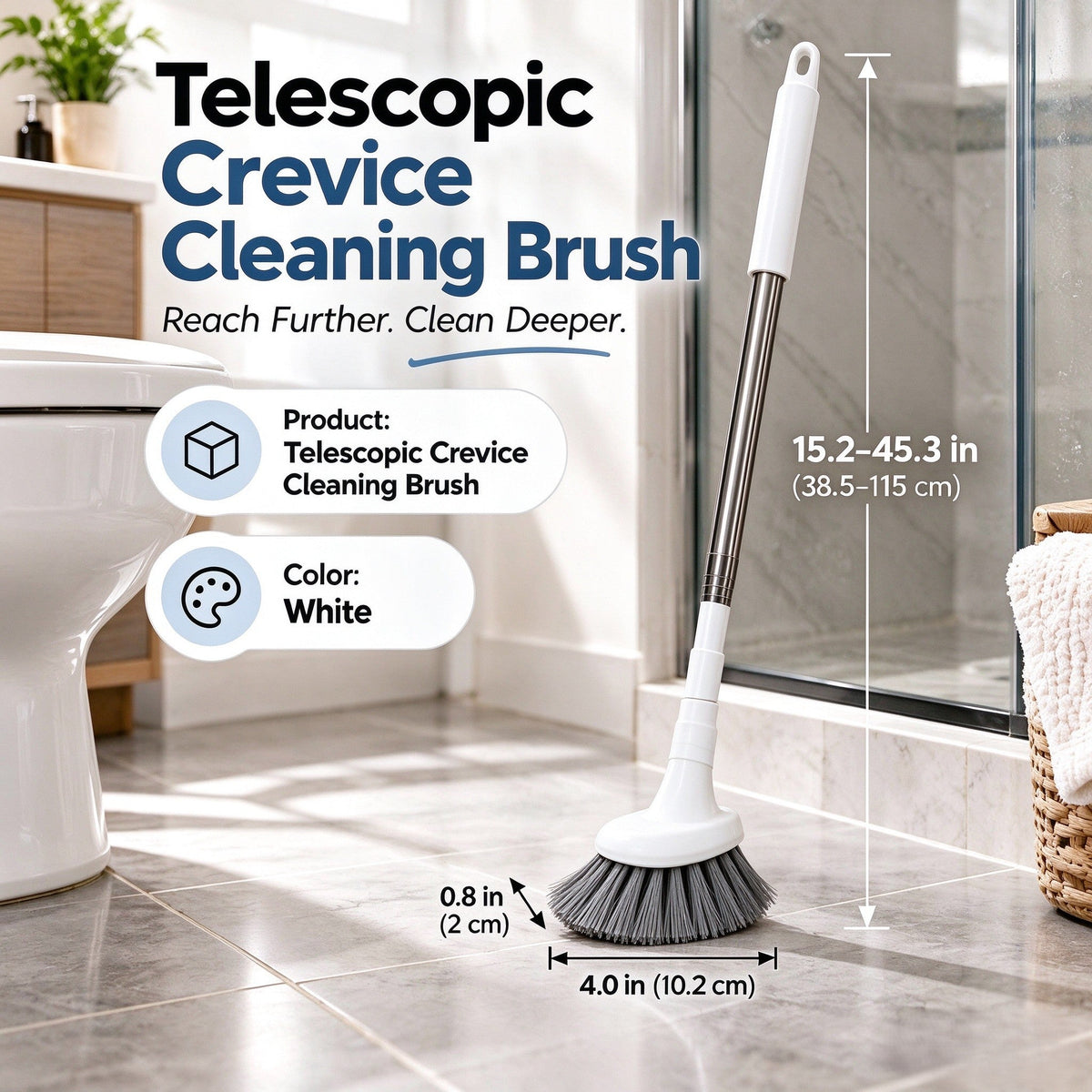 📢 50% OFF NOW! ⏰Telescopic Cleaning Brush | Scrub Brush for Hard-to-Reach Corners🚽
