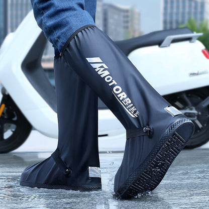 🎁[Pratical Gift]🎁 All-Round Long Waterproof Rain Boot Shoe Cover with Reflector