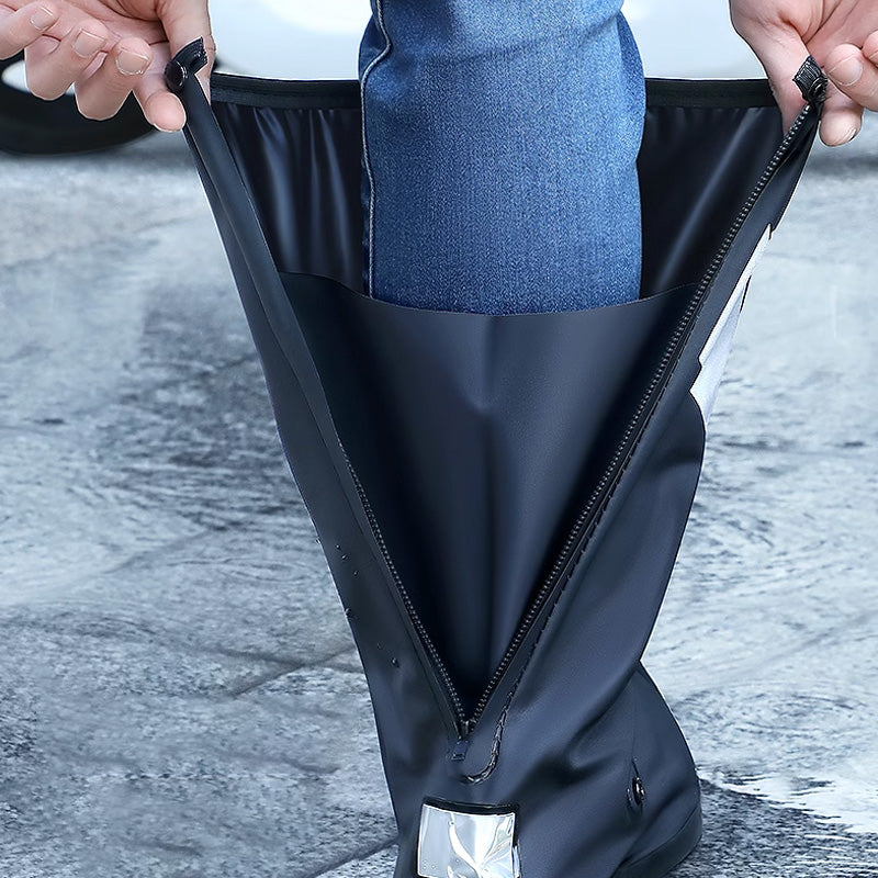🎁[Pratical Gift]🎁 All-Round Long Waterproof Rain Boot Shoe Cover with Reflector