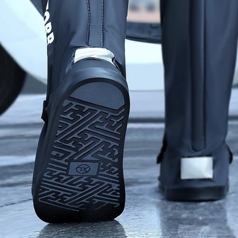 🎁[Pratical Gift]🎁 All-Round Long Waterproof Rain Boot Shoe Cover with Reflector