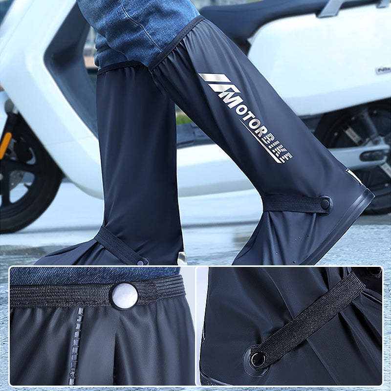 🎁[Pratical Gift]🎁 All-Round Long Waterproof Rain Boot Shoe Cover with Reflector