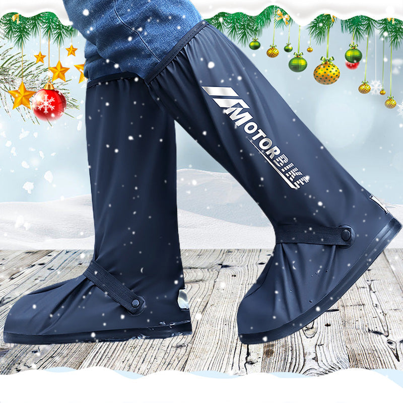 🎁[Pratical Gift]🎁 All-Round Long Waterproof Rain Boot Shoe Cover with Reflector