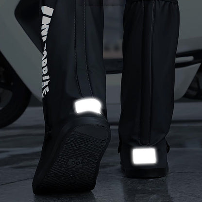 🎁[Pratical Gift]🎁 All-Round Long Waterproof Rain Boot Shoe Cover with Reflector