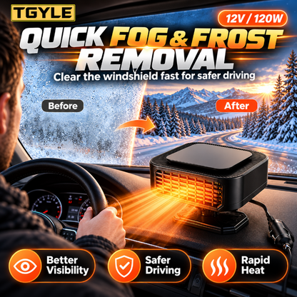 🎁🔥Limited-time 50% off! Save on gas and electricity!Portable Car Heater Defroster with 360-Degree Rotating Base