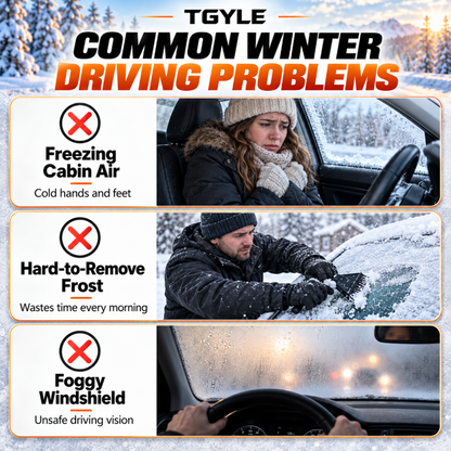 🎁🔥Limited-time 50% off! Save on gas and electricity!Portable Car Heater Defroster with 360-Degree Rotating Base