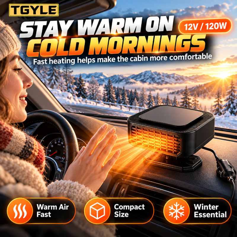 🎁🔥Limited-time 50% off! Save on gas and electricity!Portable Car Heater Defroster with 360-Degree Rotating Base