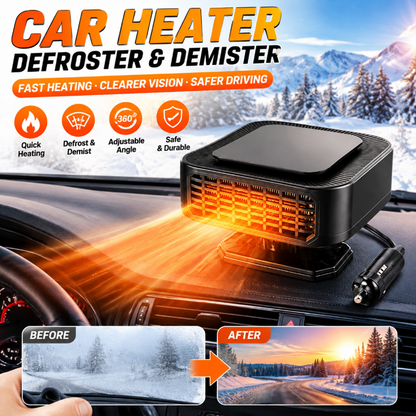 🎁🔥Limited-time 50% off! Save on gas and electricity!Portable Car Heater Defroster with 360-Degree Rotating Base