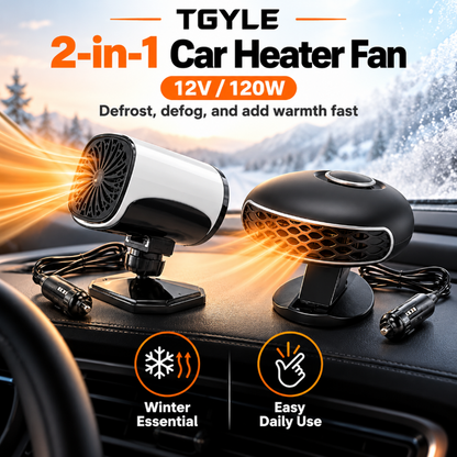 🎁🔥Limited-time 50% off! Save on gas and electricity!Portable Car Heater Defroster with 360-Degree Rotating Base