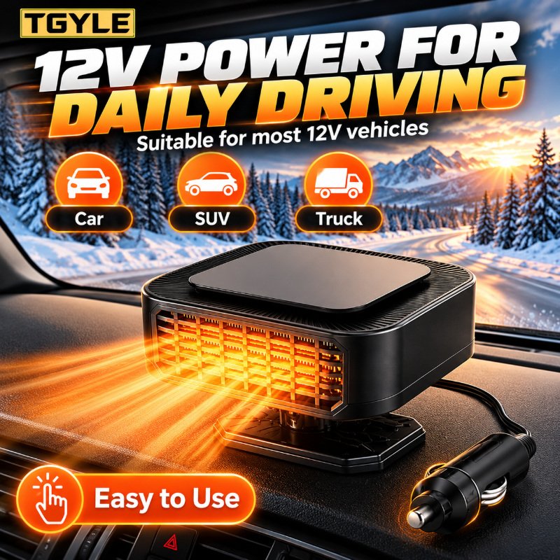 🎁🔥Limited-time 50% off! Save on gas and electricity!Portable Car Heater Defroster with 360-Degree Rotating Base