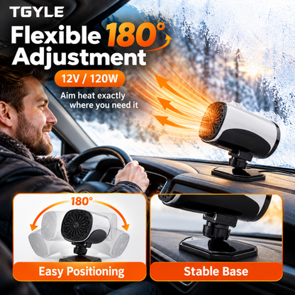 🎁🔥Limited-time 50% off! Save on gas and electricity!Portable Car Heater Defroster with 360-Degree Rotating Base