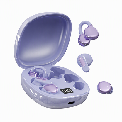 B115 3-in-1 Bluetooth Earphones with 6 Earbuds Ear Clip and In-Ear Sleep Headphones with Noise Cancelling and Long Battery Life