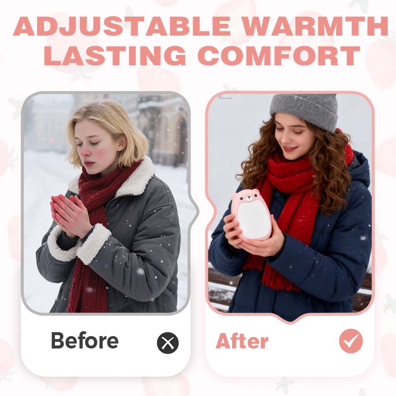 2 Pack Cute Bear Rechargeable Magnetic Hand Warmers