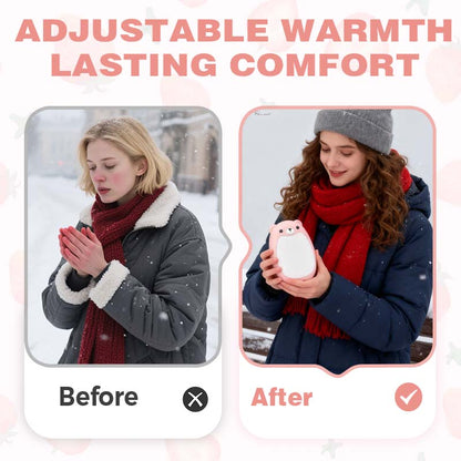 2 Pack Cute Bear Rechargeable Magnetic Hand Warmers