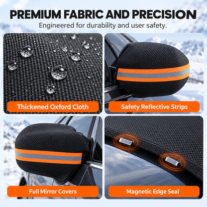 🎁The best part is that the quality is excellent!🔥All-Season Thickened Car Windshield Cover for Snow Frost and Sun Protection