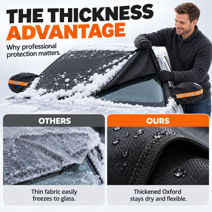 🎁The best part is that the quality is excellent!🔥All-Season Thickened Car Windshield Cover for Snow Frost and Sun Protection