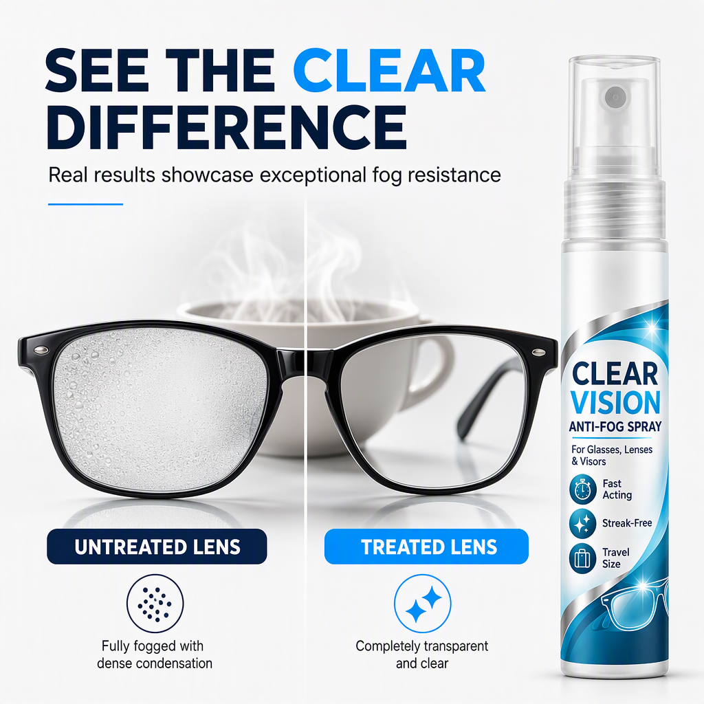 Portable Glasses Anti-Fog Spray and Lens Defogger