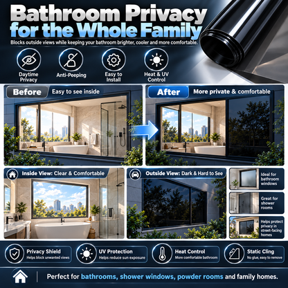 🎁🔥Multi-Purpose Scratch-Resistant Window Tint Film.Sun Control Film, Automotive and Residential Window Film, UV Protection, Heat Rejection, and Privacy