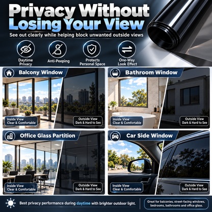 🎁🔥Multi-Purpose Scratch-Resistant Window Tint Film.Sun Control Film, Automotive and Residential Window Film, UV Protection, Heat Rejection, and Privacy