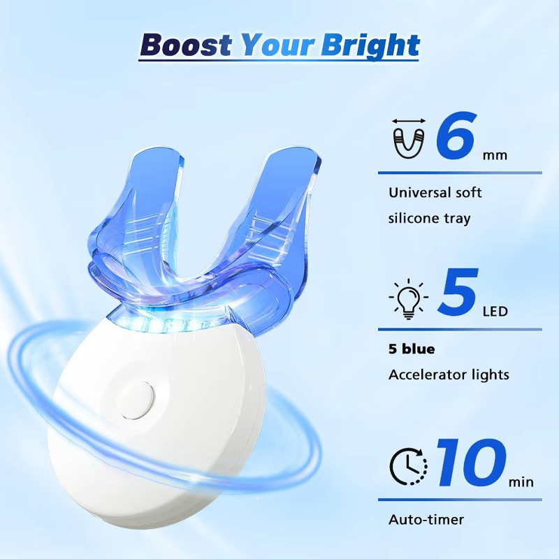🎁🔥Teeth whitening device—Professional LED Teeth Whitening Kit🦷——helps improve yellowing caused by coffee, tea, and tobacco stains, and reduces discomfort from tooth sensitivity.