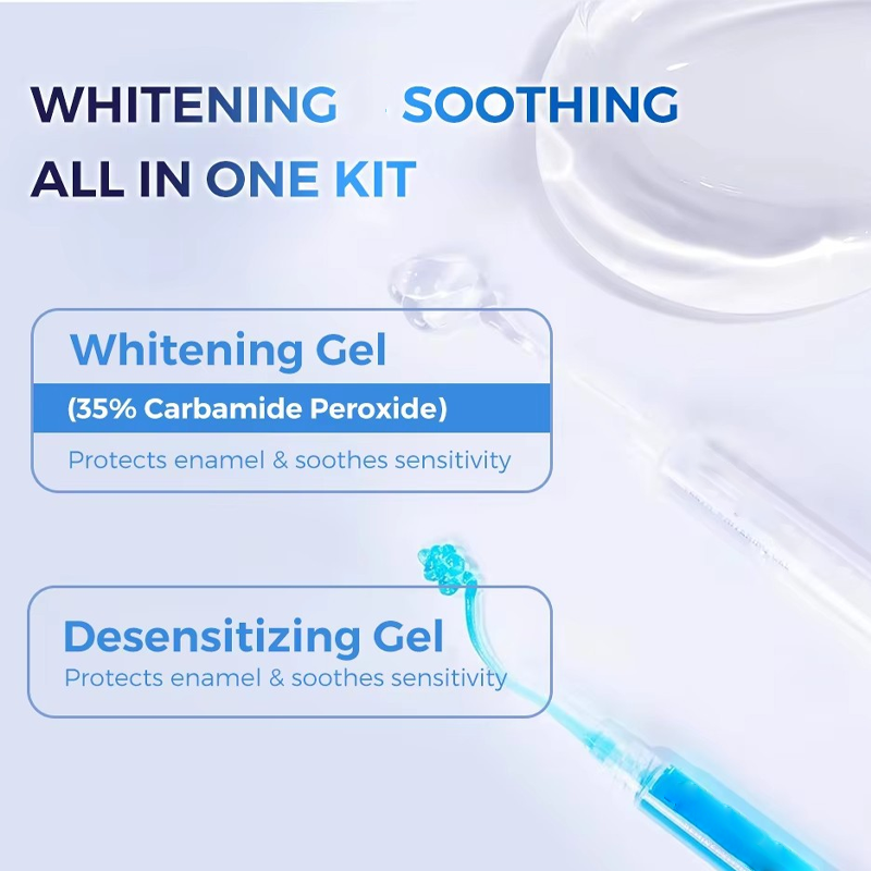 🎁🔥Teeth whitening device—Professional LED Teeth Whitening Kit🦷——helps improve yellowing caused by coffee, tea, and tobacco stains, and reduces discomfort from tooth sensitivity.