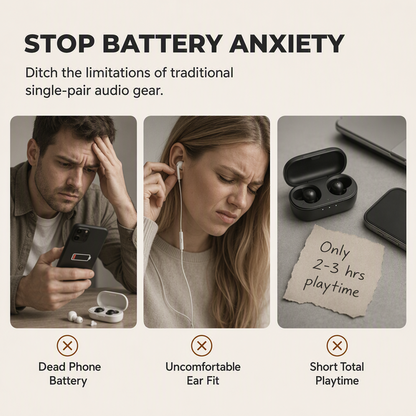 🎁Buy one, get three pairs of Bluetooth headphones.👍Superior Sound Quality + Noise Cancellation——🥰Shared Listening Made Easy